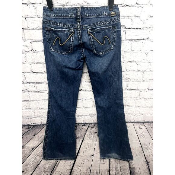 Silver JEANS CO Women's Boot Cut Medium Blue Stretch "Frances" Jeans Size 27/33 - Picture 2 of 6